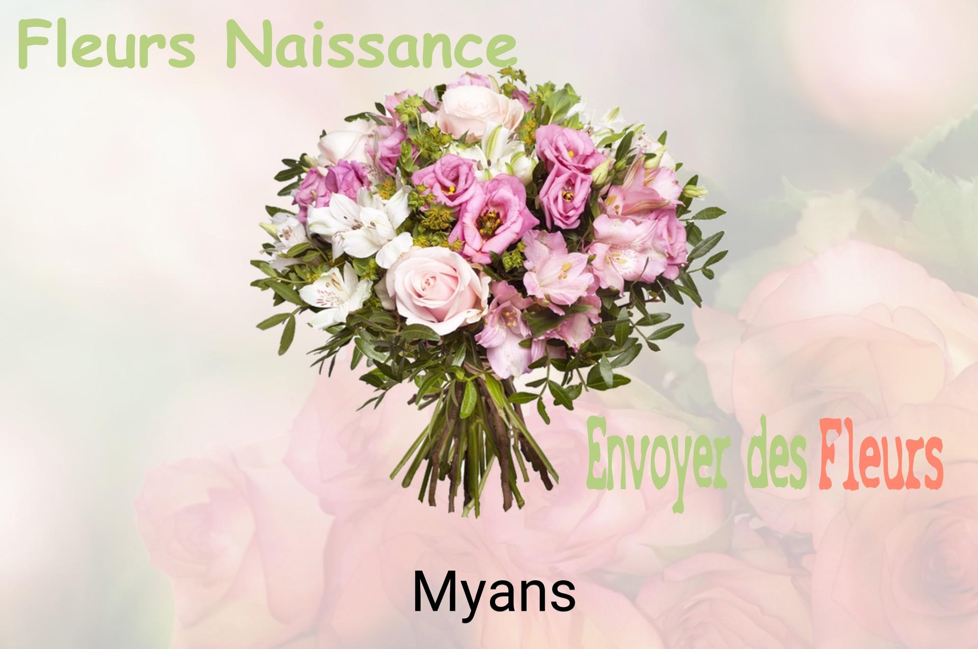 Bouquet de fleurs de naissance livré à Myans